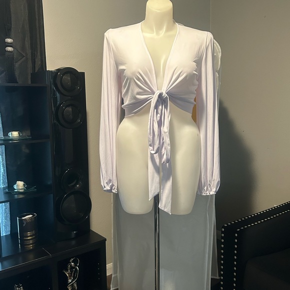 Plus Size -2pc White Skirt Set - Picture 4 of 6